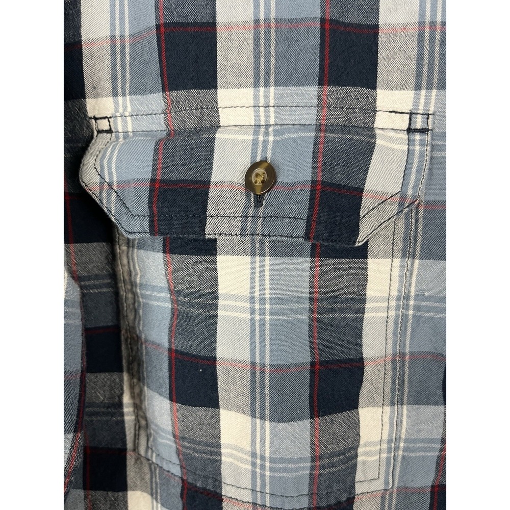 CARHARTT Shirt Men 2XL Blue Relaxed Fit Chest Pocket Long Sleeve Cotton Workwear - Picture 7 of 12